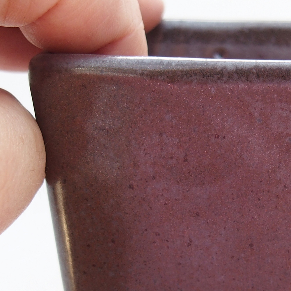 Bol à bonsaï en céramique 8,5 x 8,5 x 11 cm, brun