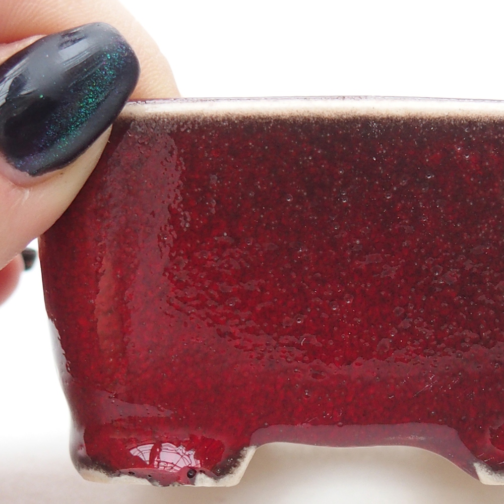 Mini bol bonsaï 7 x 7 x 4 cm, couleur rouge