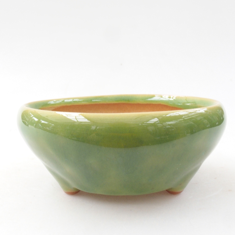 Bol à bonsaï en céramique 11 x 11 x 5 cm, vert