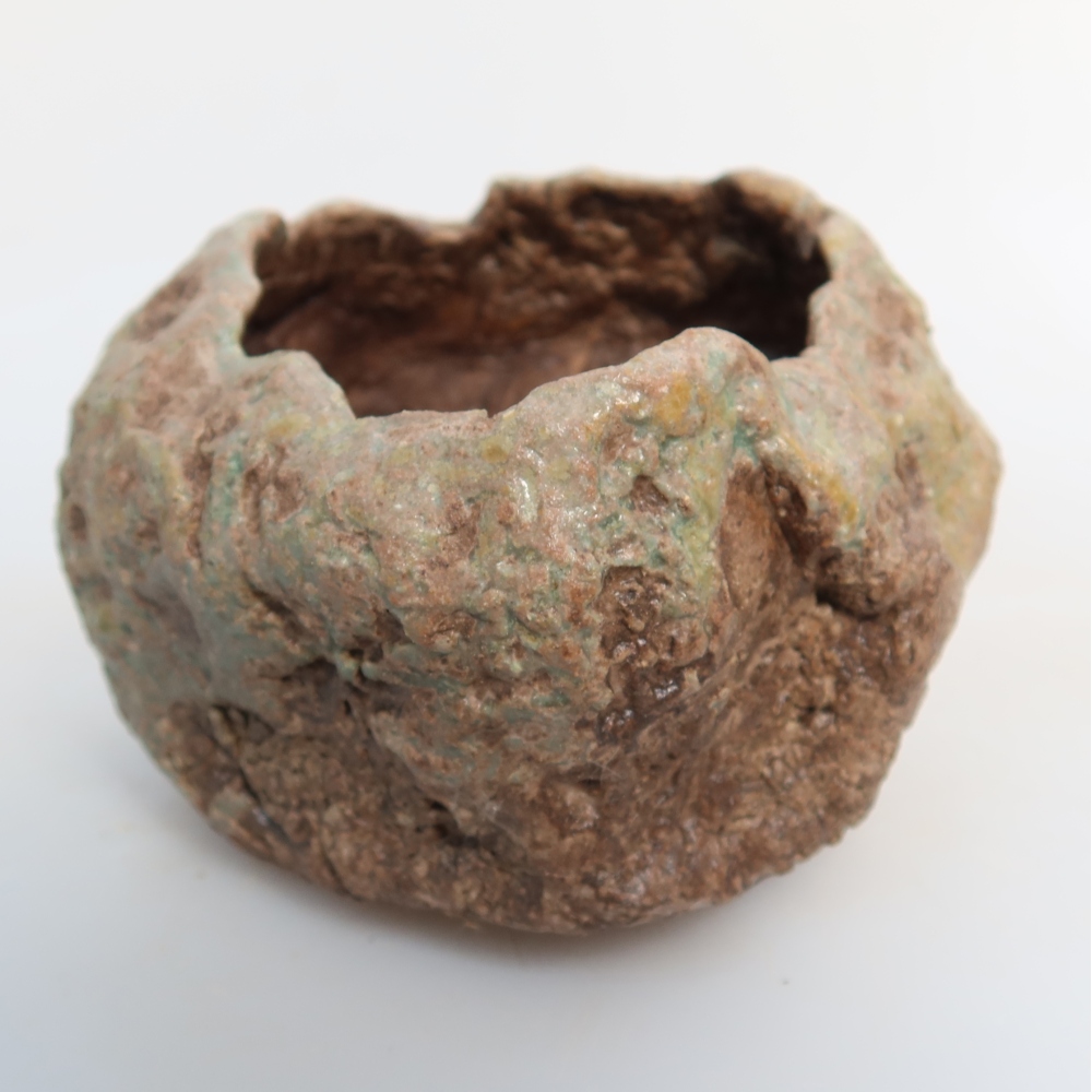 Coquille en céramique 7,5 x 7 x 5 cm , couleur verte