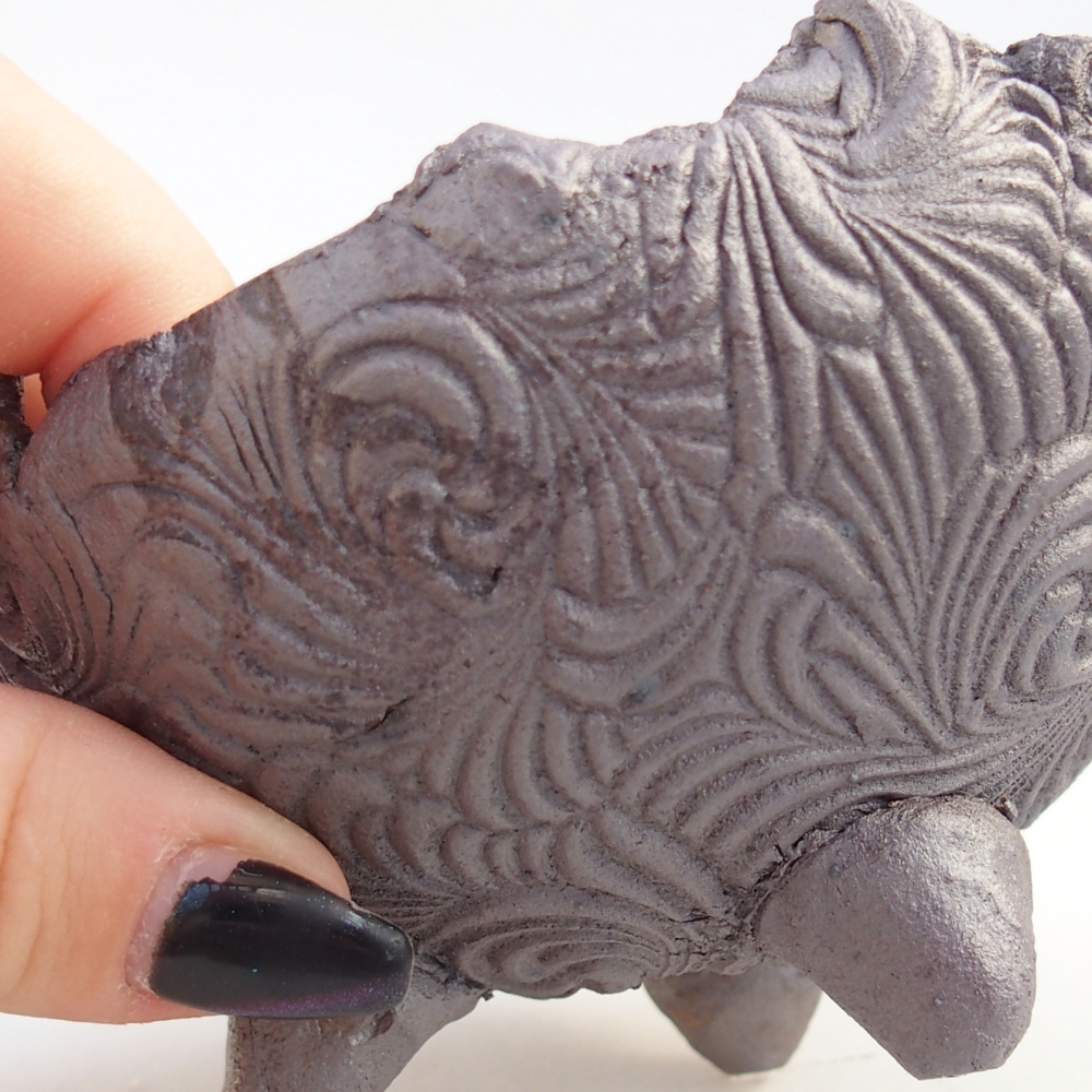 Coquille en céramique 10 x 9 x 7 cm , couleur métallique