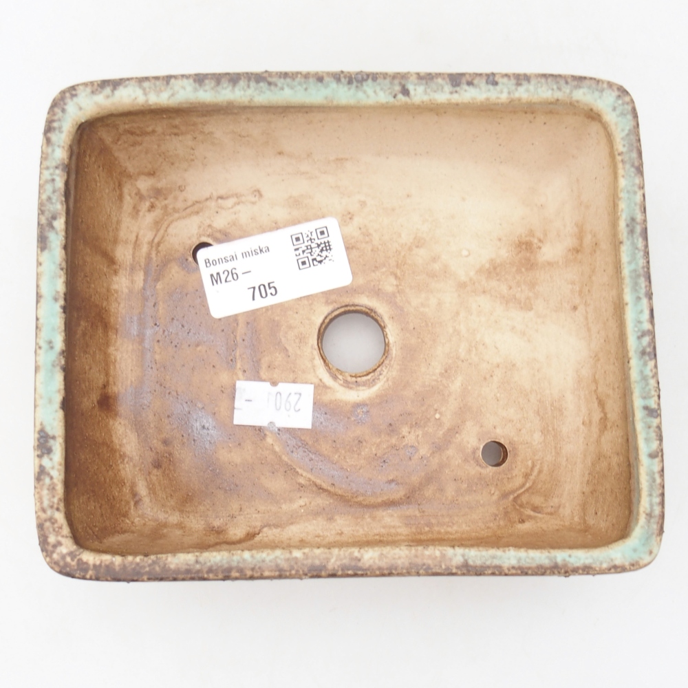 Bol à bonsaï en céramique 15 x 12 x 5 cm, vert