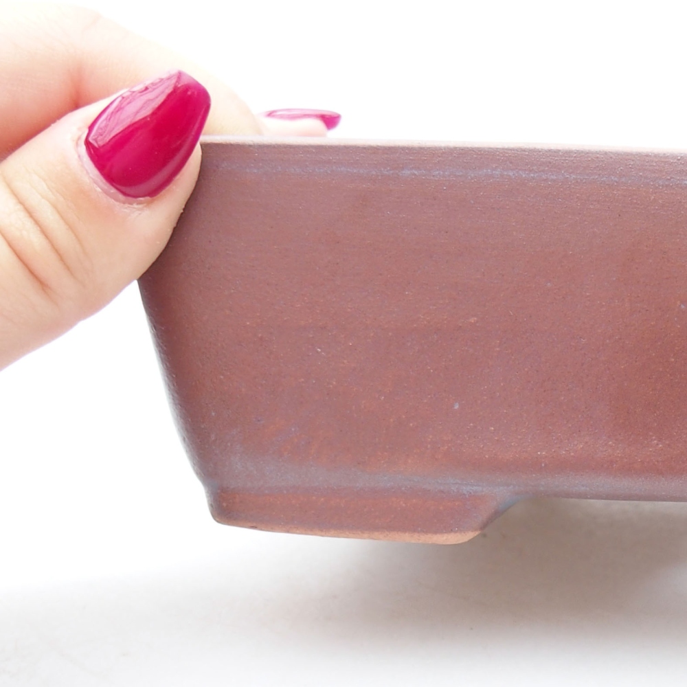 Bol à bonsaï en céramique 18 x 13,5 x 5 cm, couleur métal