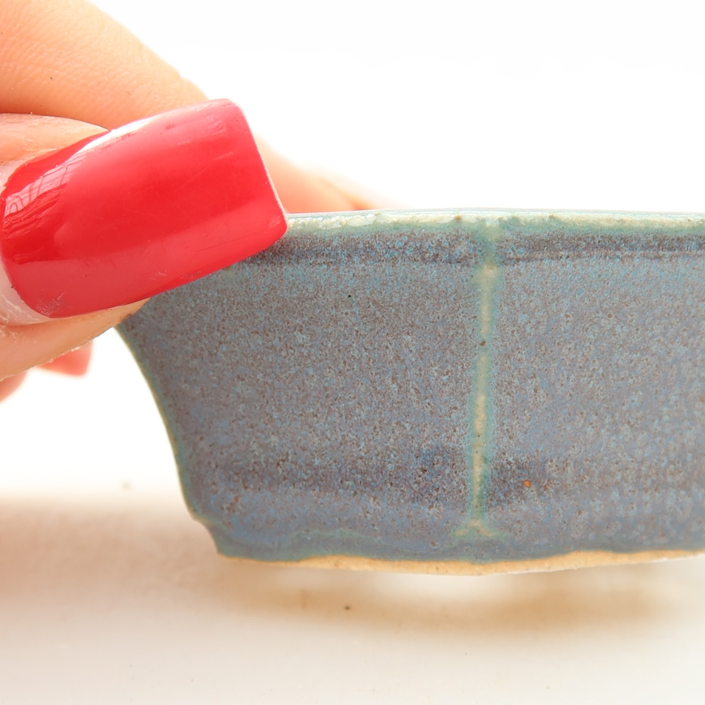 Pot à bonsaï en céramique 6 x 5,5 x 2,5 cm, couleur grise