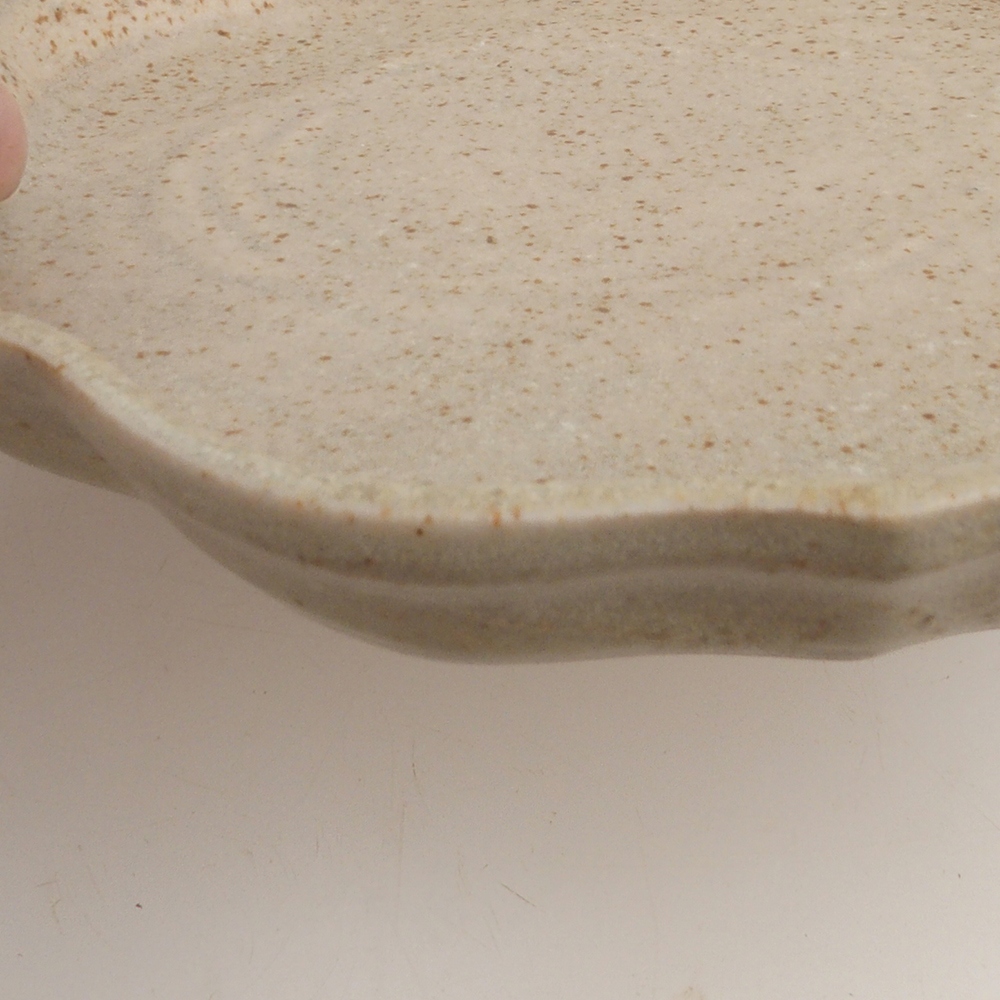 Bol en céramique H06 - 14 x 14 x 1,5 cm - beige