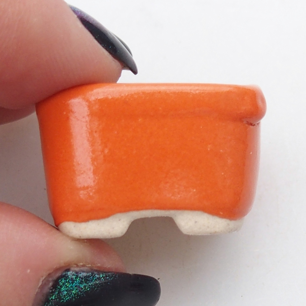 Mini bol bonsaï 2,5 x 2,5 x 1,5 cm, orange