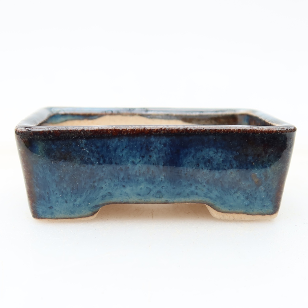Pot à bonsaï en céramique 5 x 3 x 2 cm, couleur bleue