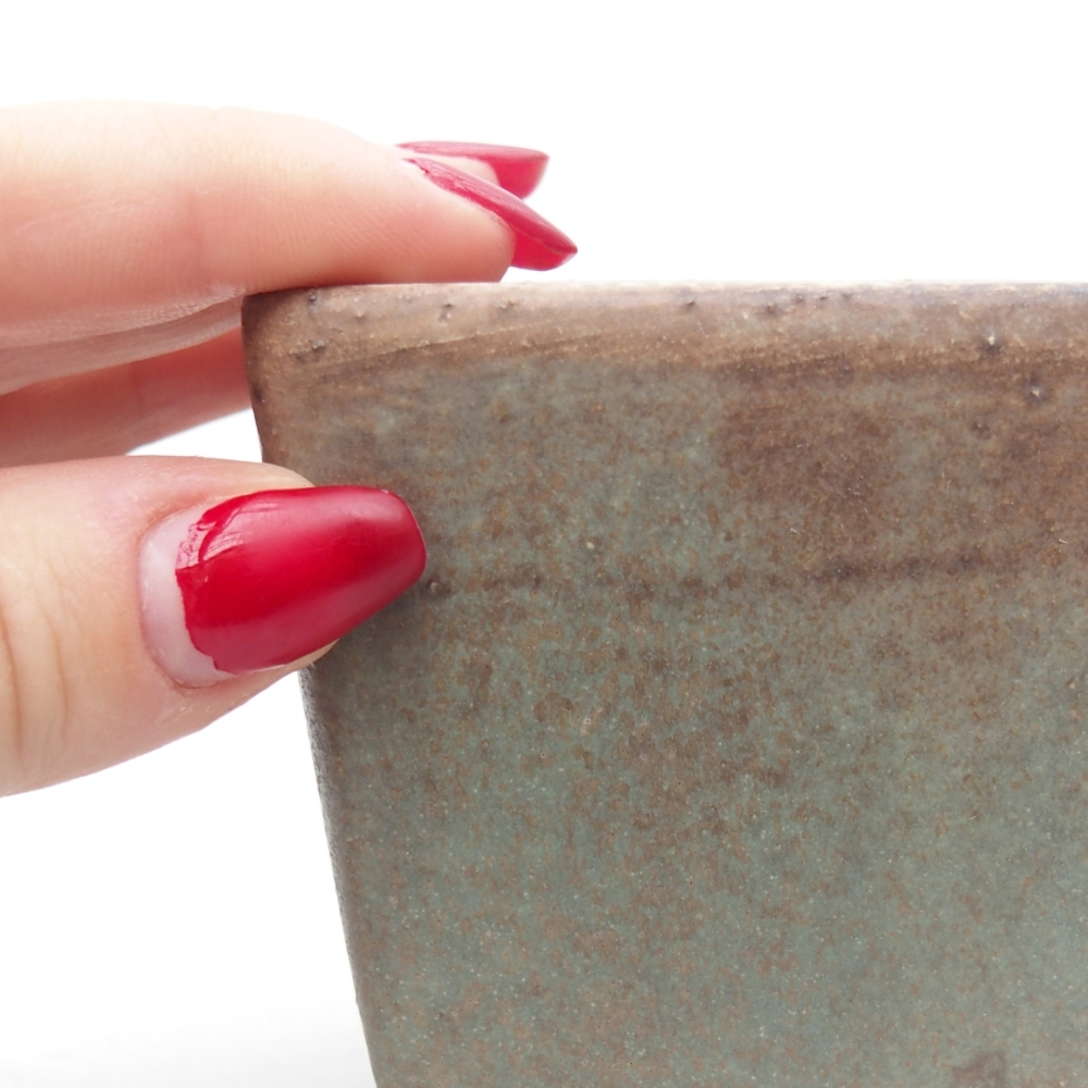 Bol à bonsaï en céramique 7,5 x 7,5 x 7,5 cm, vert