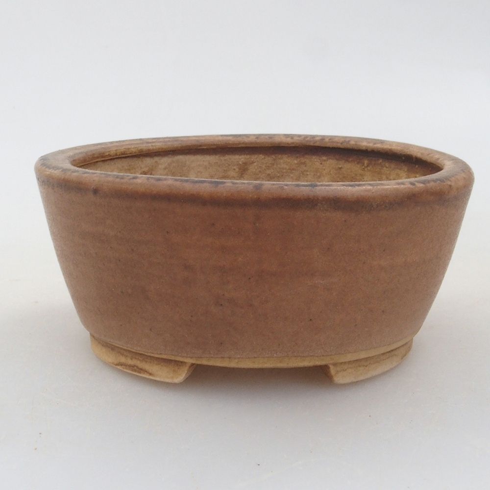 Bol à bonsaï en céramique 10 x 8,5 x 4 cm, brun
