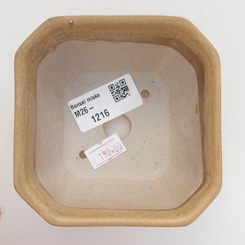 Bol à bonsaï en céramique 10 x 10 x 6 cm, brun