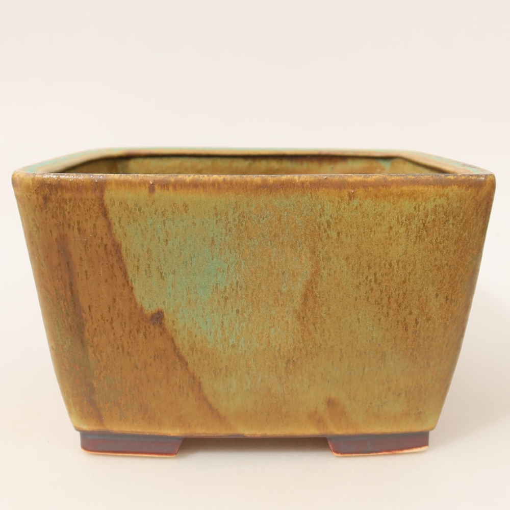 Bol à bonsaï en céramique 16 x 16 x 10 cm, vert