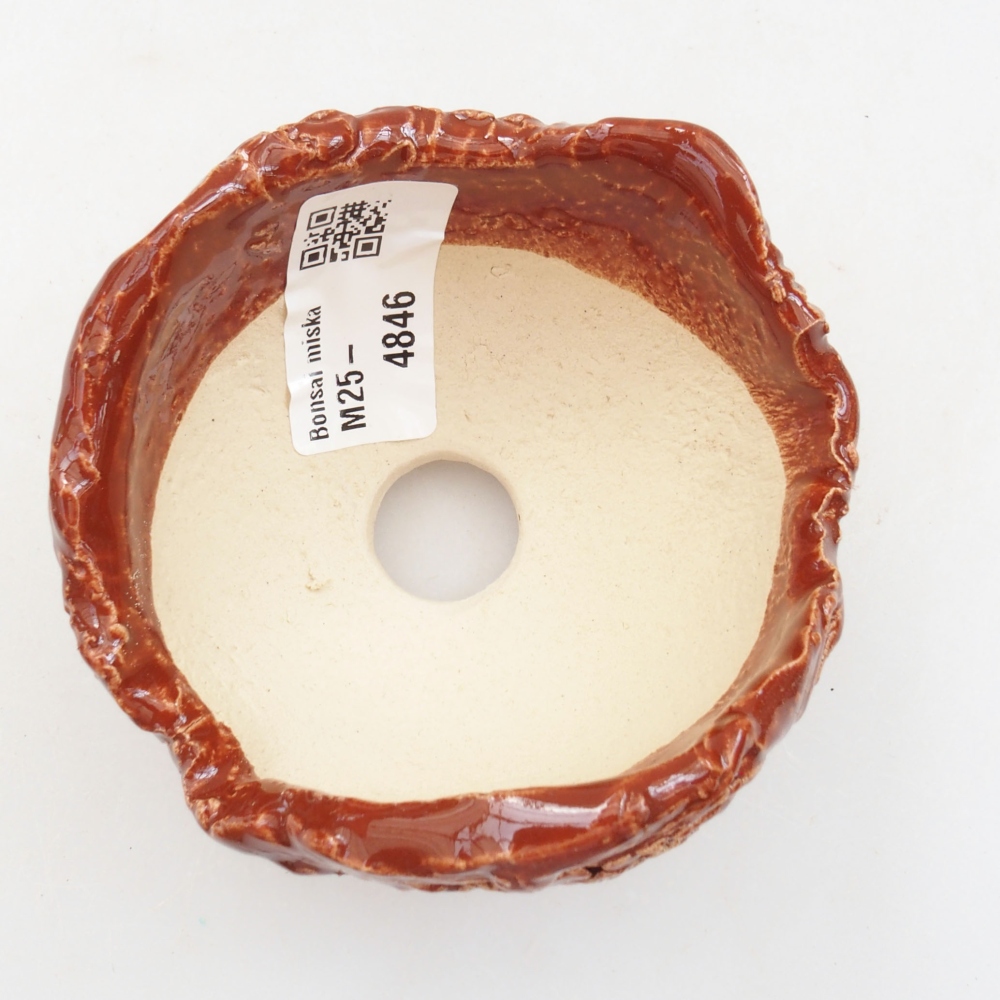 Coquille en céramique 8 x 7 x 6 cm , couleur marron