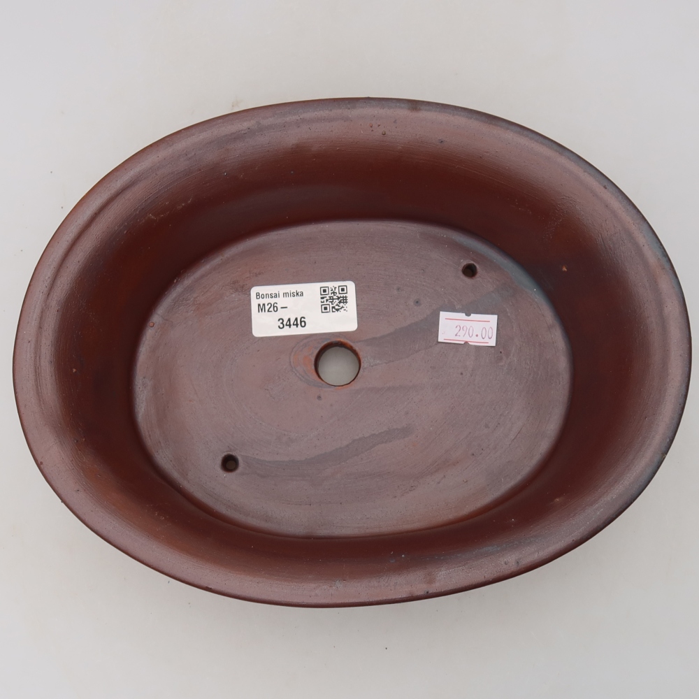 Pot à bonsaï en céramique 22,5 x 17,5 x 6,5 cm, couleur métallique