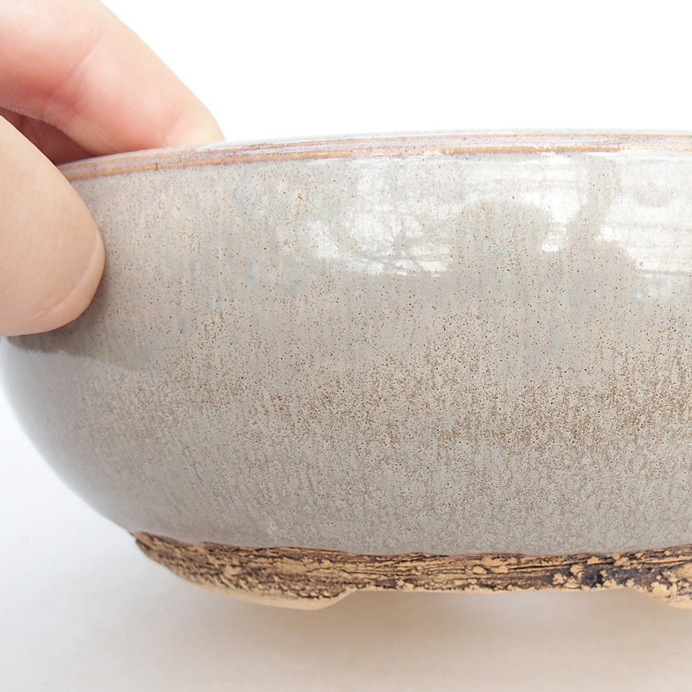 Bol bonsaï en céramique 19 x 19 x 6,5 cm, gris