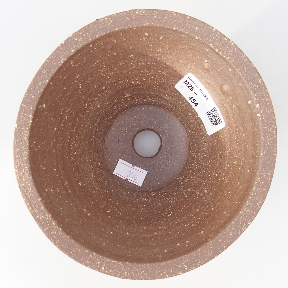 Bol à bonsaï en céramique 15 x 15 x 9 cm, brun