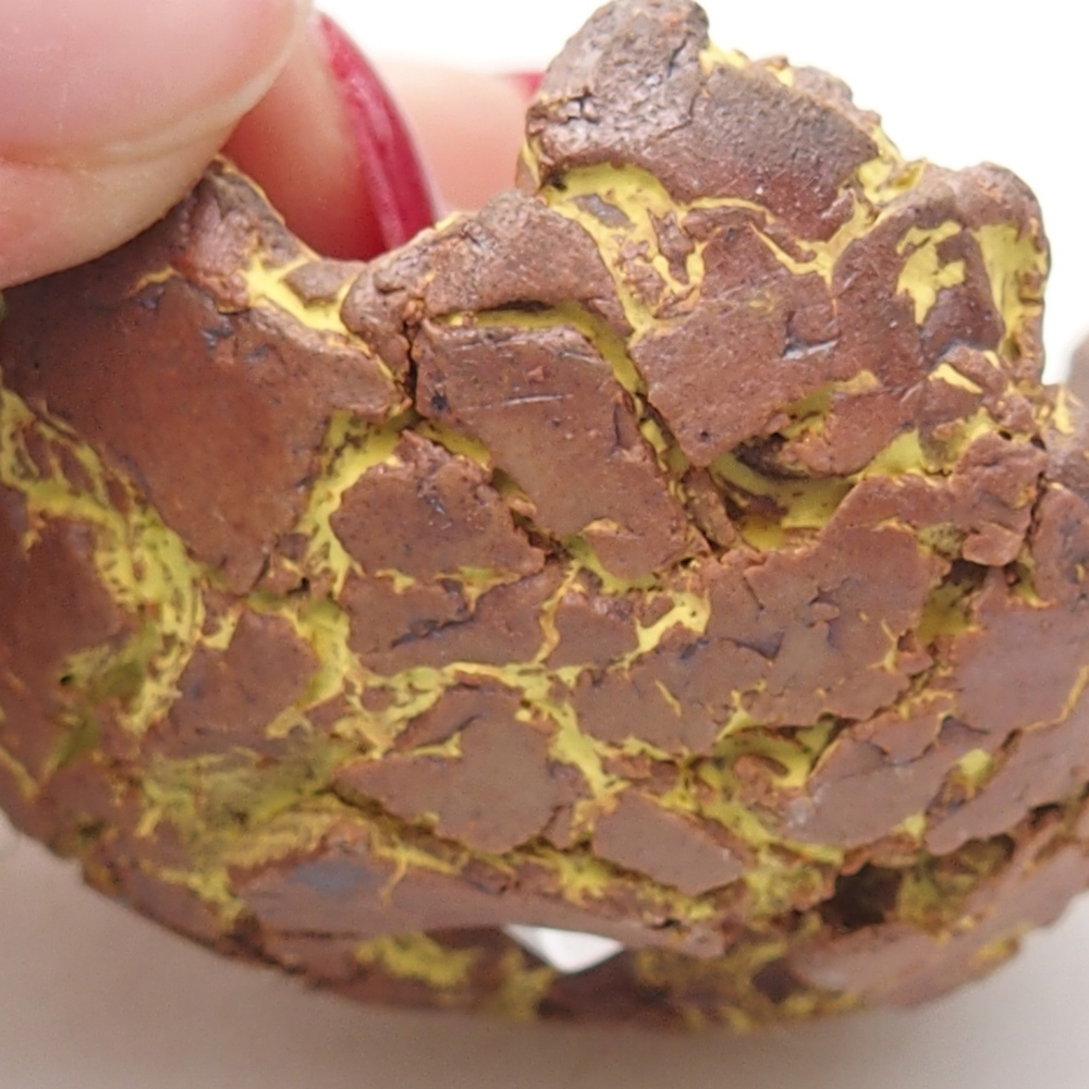 Coquille en céramique 5,5 x 5 x 4 cm , couleur jaune