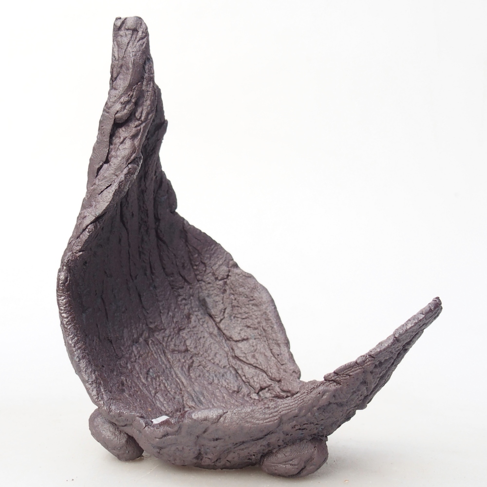 Coquille en céramique 9,5 x 8 x 11,5 cm , couleur métallique