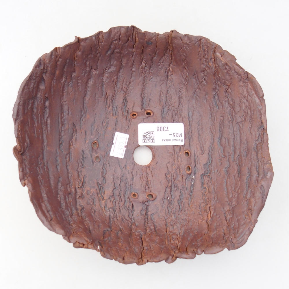 Coquille en céramique 20 x 19 x 6,5 cm , couleur marron