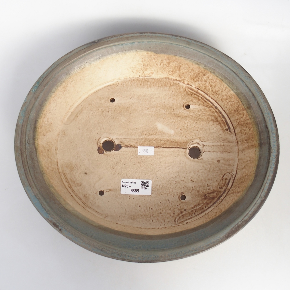 Bol à bonsaï en céramique 32 x 29 x 7 cm, couleur bleu