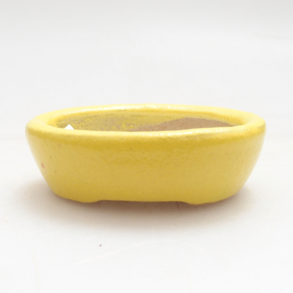 Bol à bonsaï en céramique 4 x 3 x 1,5 cm, jaune