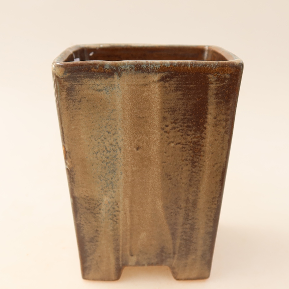Bol à bonsaï en céramique 9 x 9 x 12,5 cm, brun