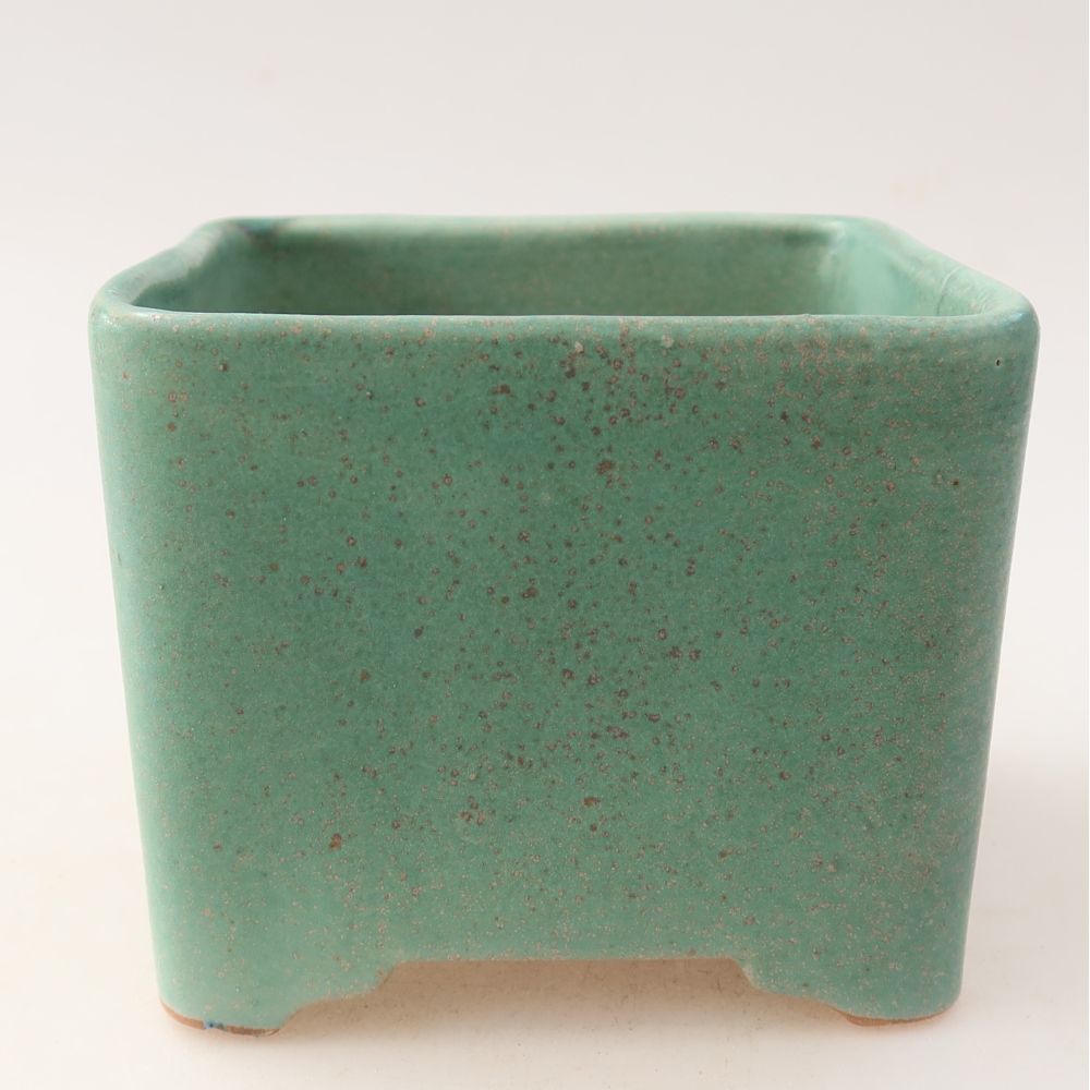 Bol à bonsaï en céramique 10 x 10 x 8 cm, vert