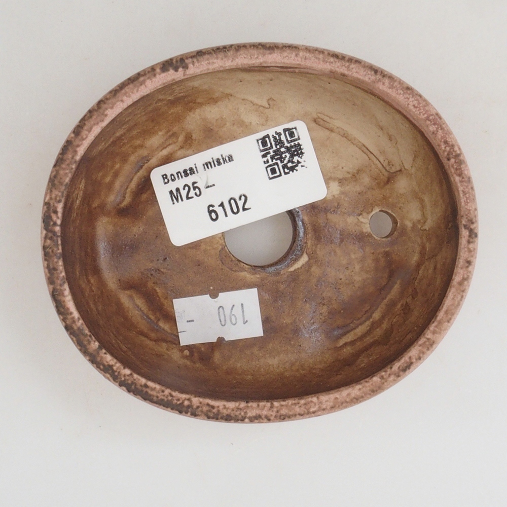 Bol à bonsaï en céramique 10 x 8,5 x 4 cm, brun