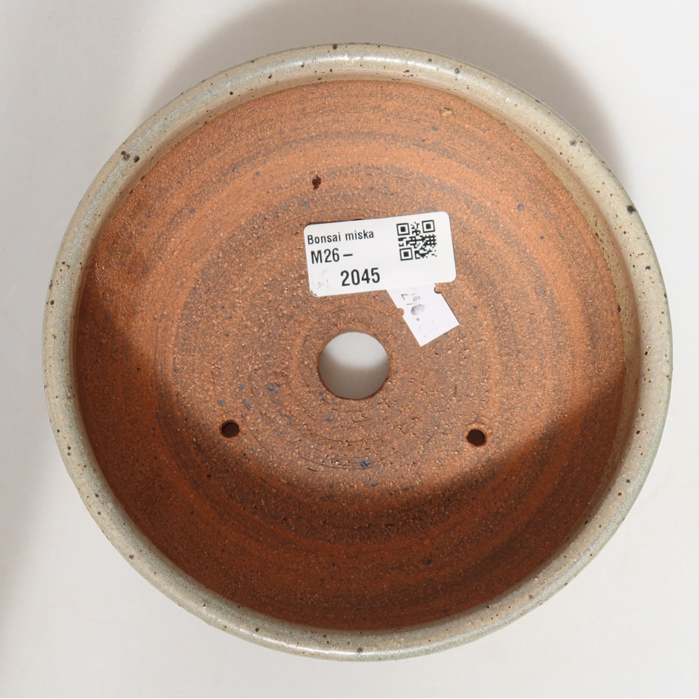 Bol à bonsaï en céramique 14,5 x 14,5 x 5,5 cm, couleur beige