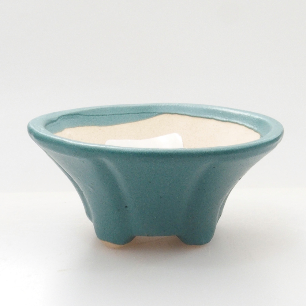 Bol à bonsaï en céramique 6,5 x 5,5 x 4 cm, couleur bleu