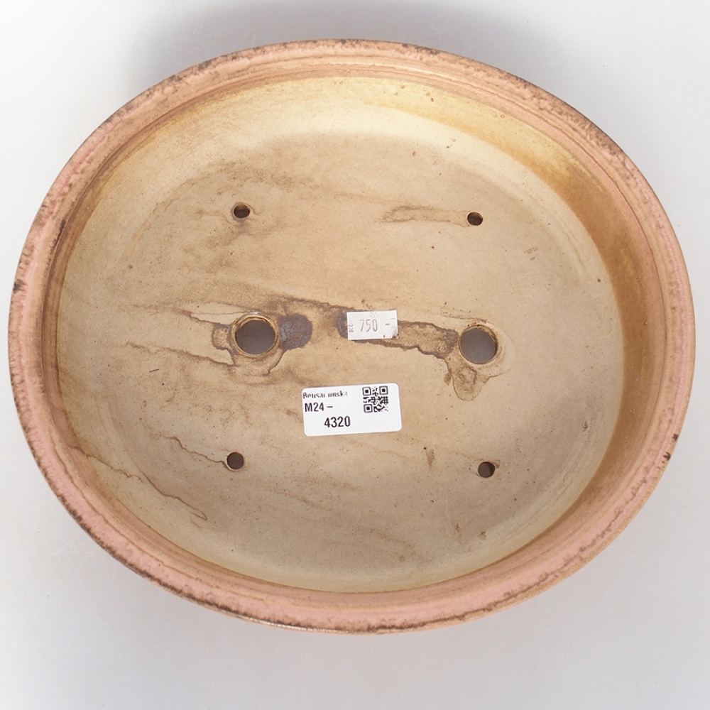 Bol à bonsaï en céramique 28 x 24 x 6 cm, rose