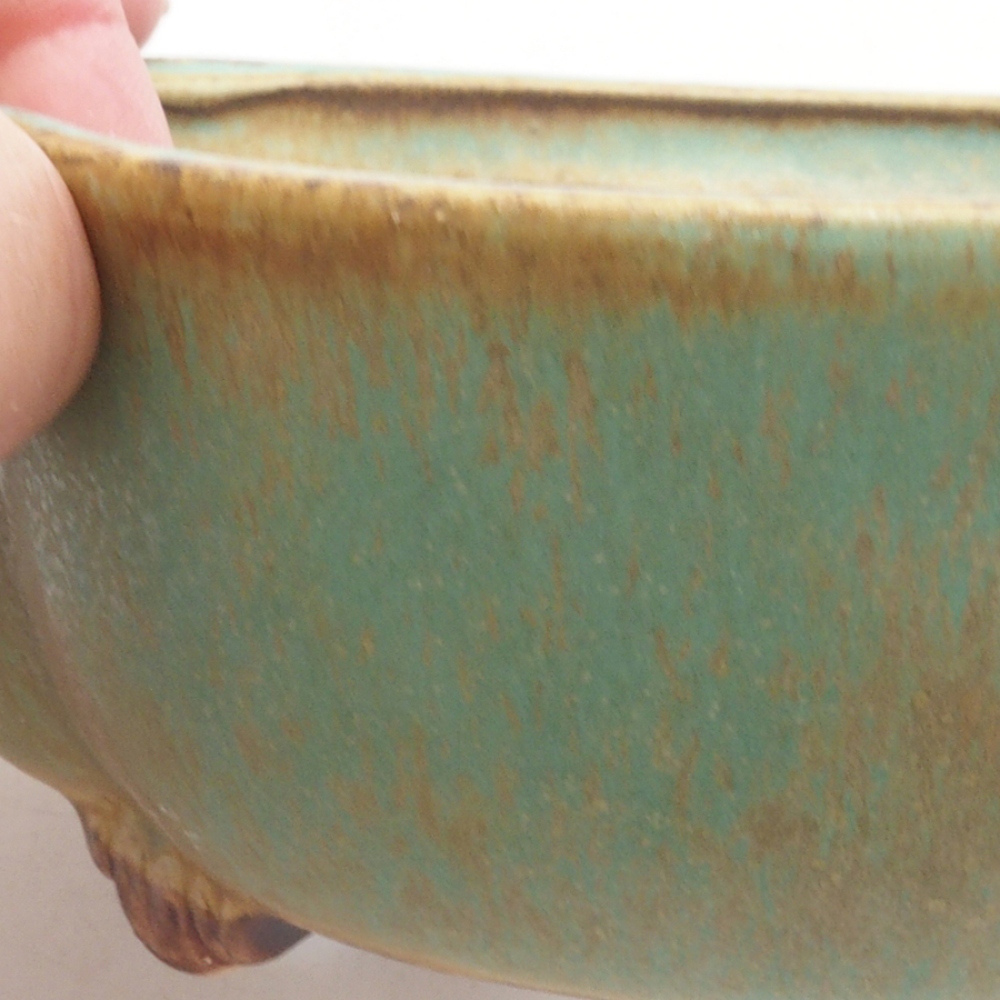 Bol à bonsaï en céramique 10 x 8,5 x 4 cm, brun