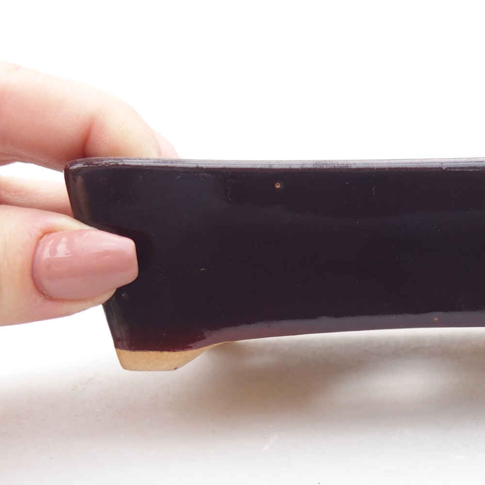 Bol à bonsaï en céramique 11,5 x 9 x 3,5 cm, brun