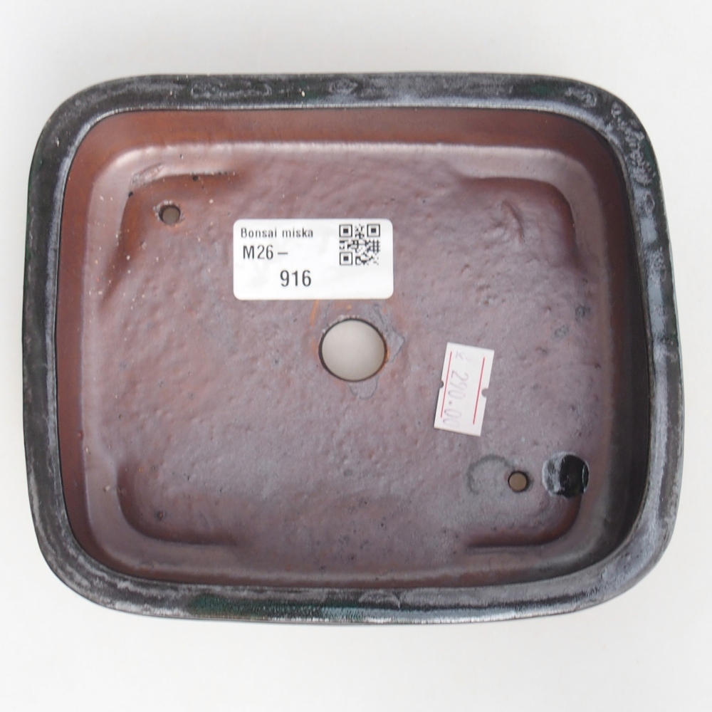 Bol à bonsaï en céramique 14,5 x 12,5 x 4,5 cm, couleur noire