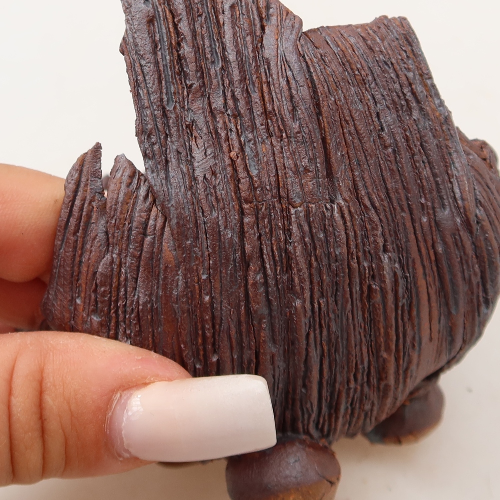 Coquille en céramique  9,5 x 8,5 x 9 cm, couleur marron