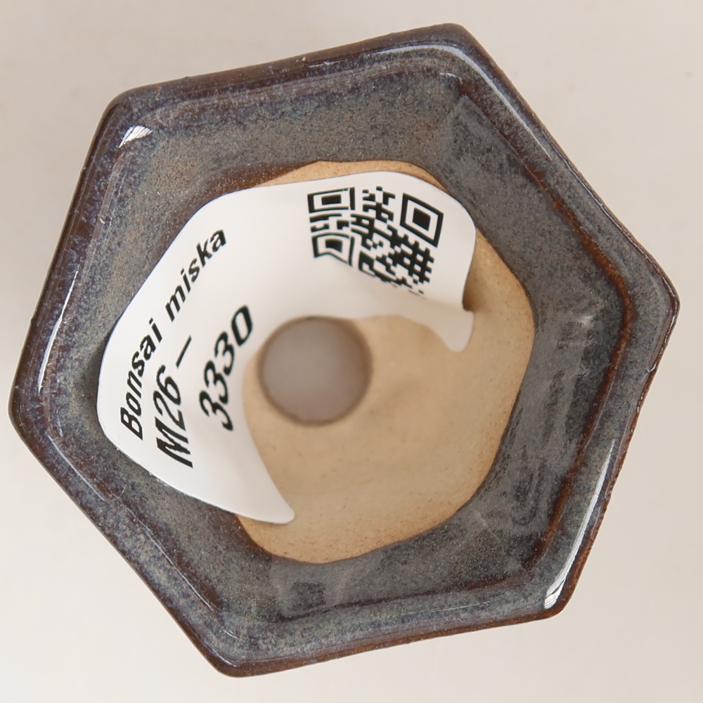 Pot à bonsaï en céramique 4,5 x 4 x 3,5 cm, couleur grise