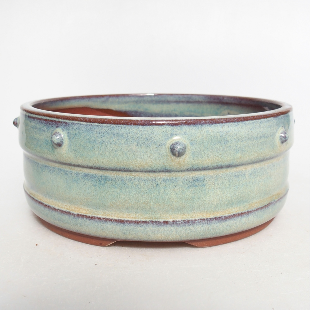Bol à bonsaï en céramique 17 x 17 x 6,5 cm, vert