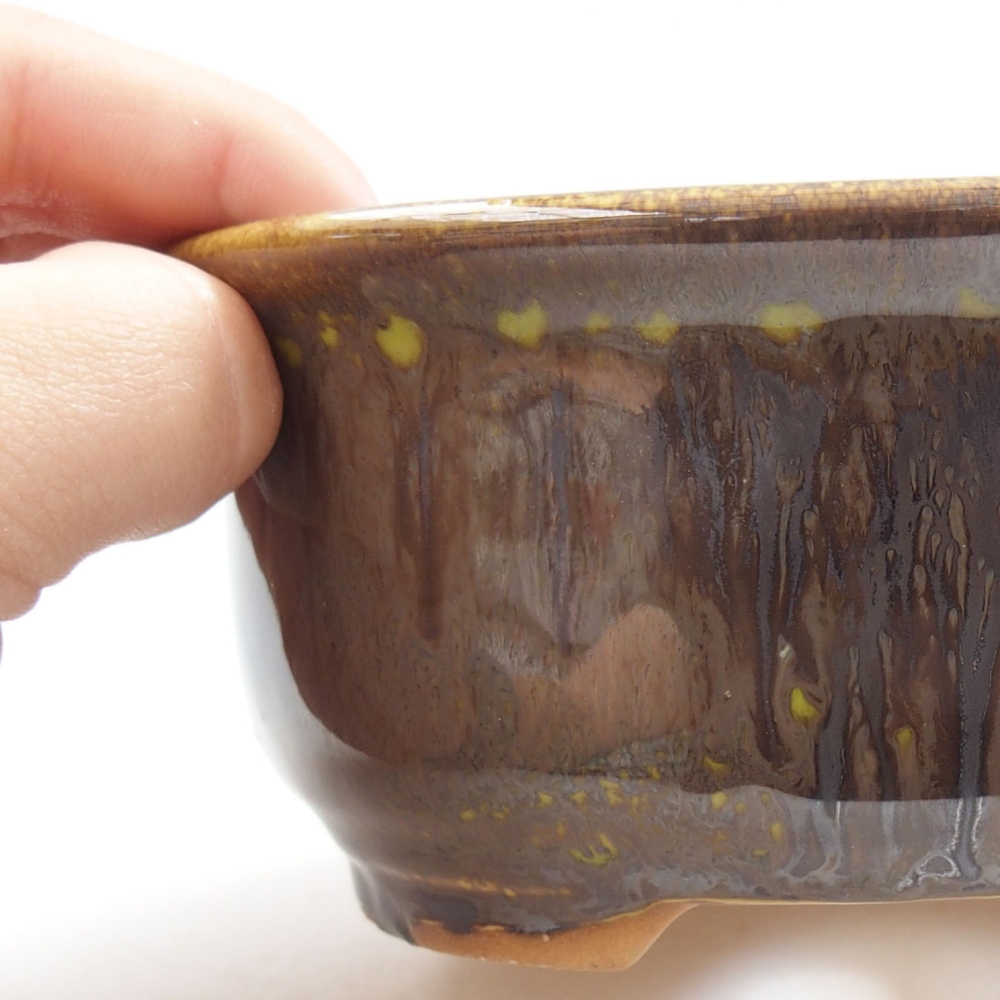 Bol à bonsaï en céramique 22 x 17 x 5 cm, vert