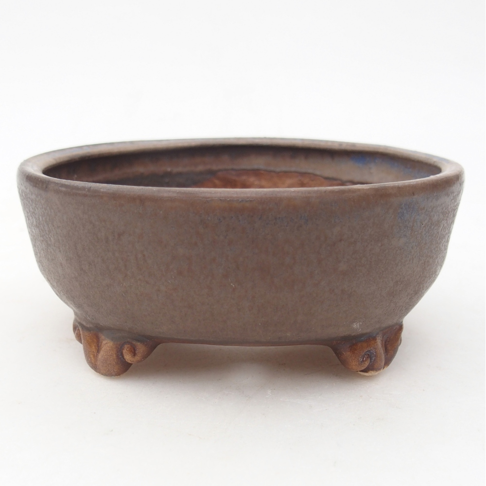 Bol à bonsaï en céramique 11 x 11 x 4,5 cm, couleur bleu