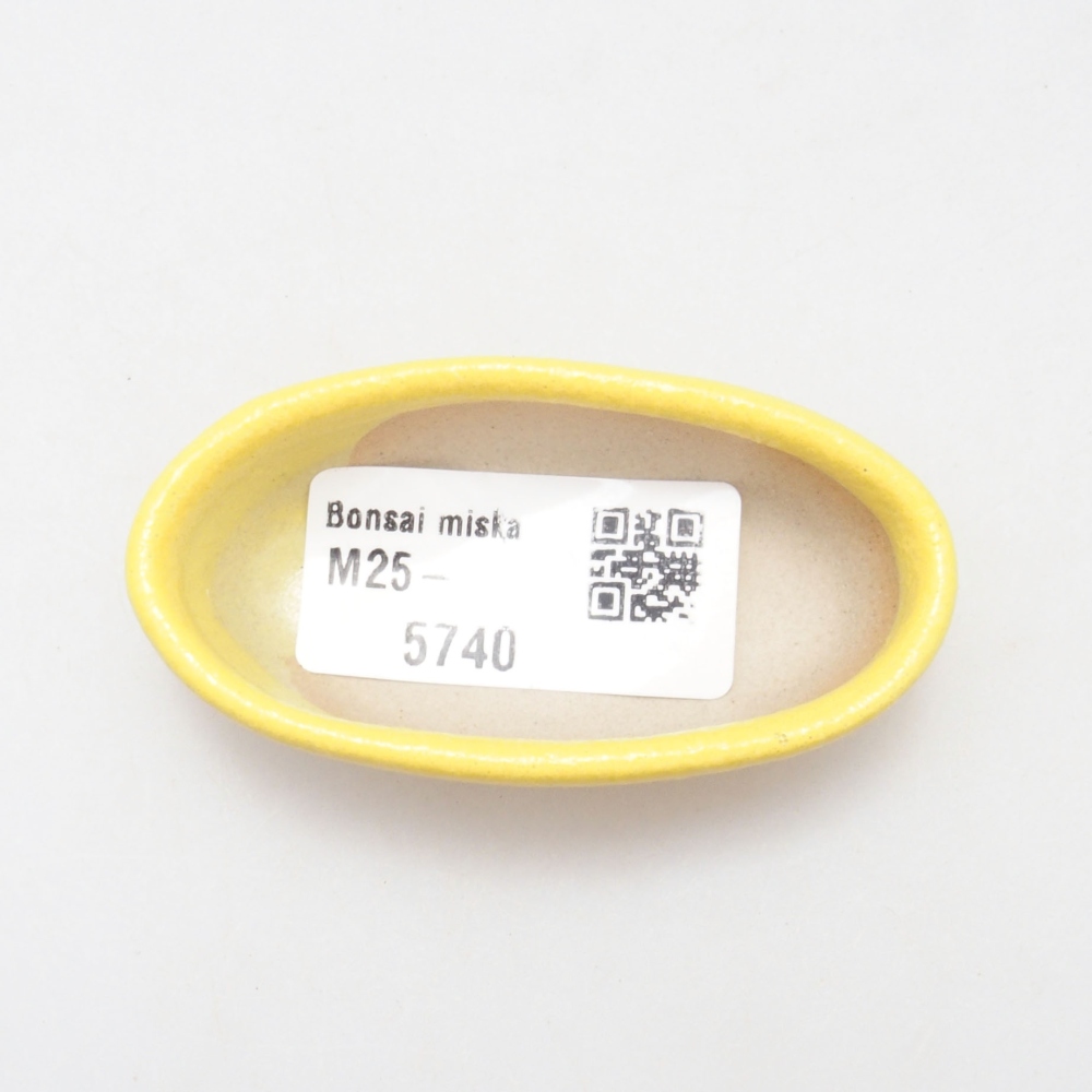 Bol à bonsaï en céramique 6,5 x 3,5 x 2 cm, jaune