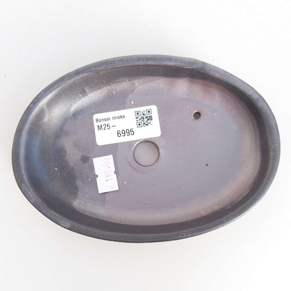Bol à bonsaï en céramique 15,5 x 11 x 2,5 cm, gris