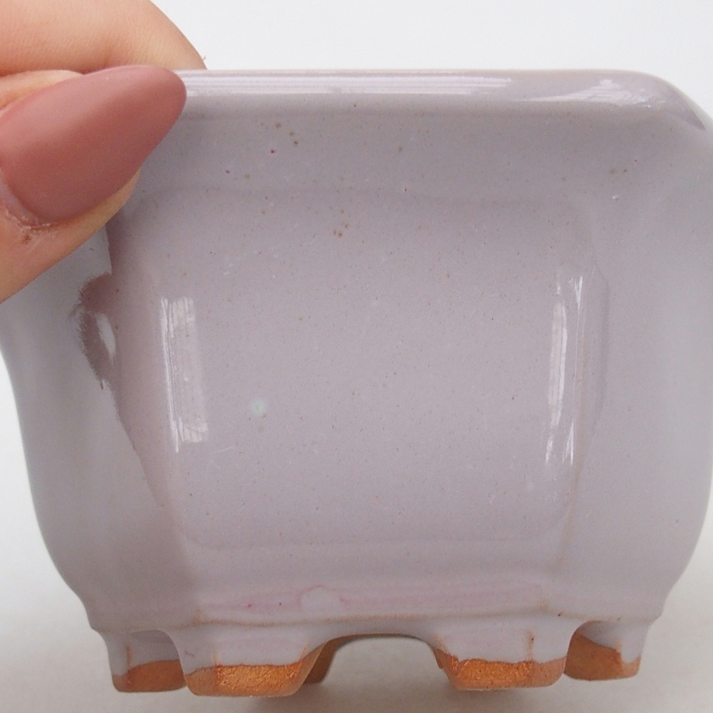 Bol à bonsaï en céramique 10,5 x 9,5 x 5,5 cm, rose