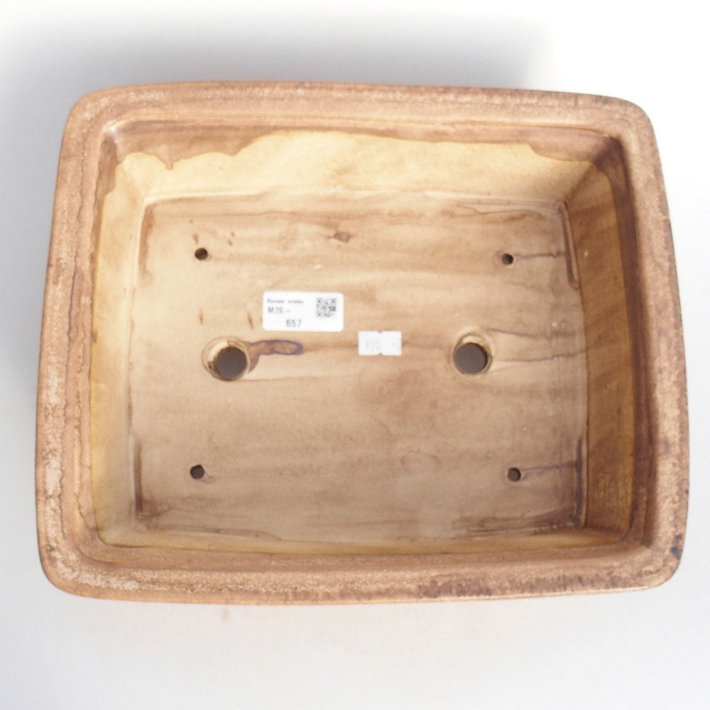 Bol à bonsaï en céramique 29,5 x 24,5 x 8 cm, rose