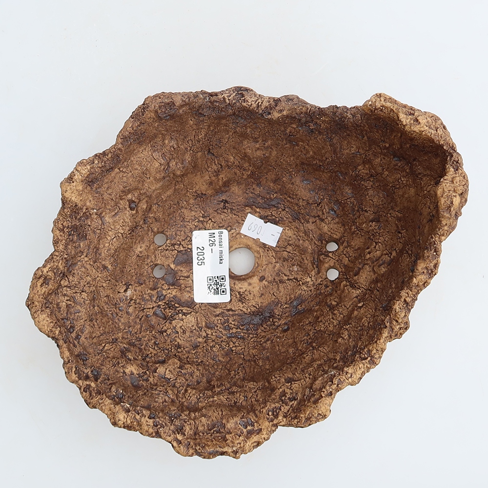 Coquille en céramique 19,5 x 16 x 13 cm, couleur marron