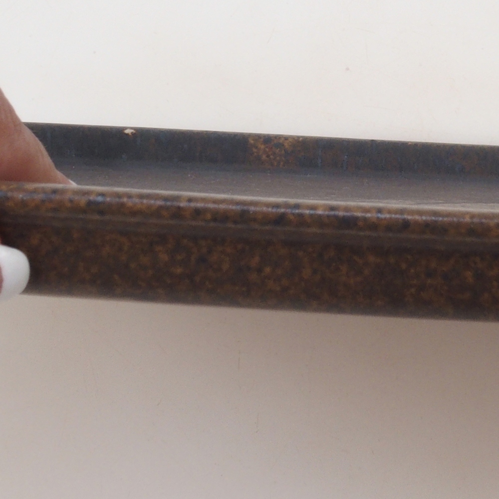 Plateau en céramique H09 - 28,5 x 19,5 x 1,5 cm - brun