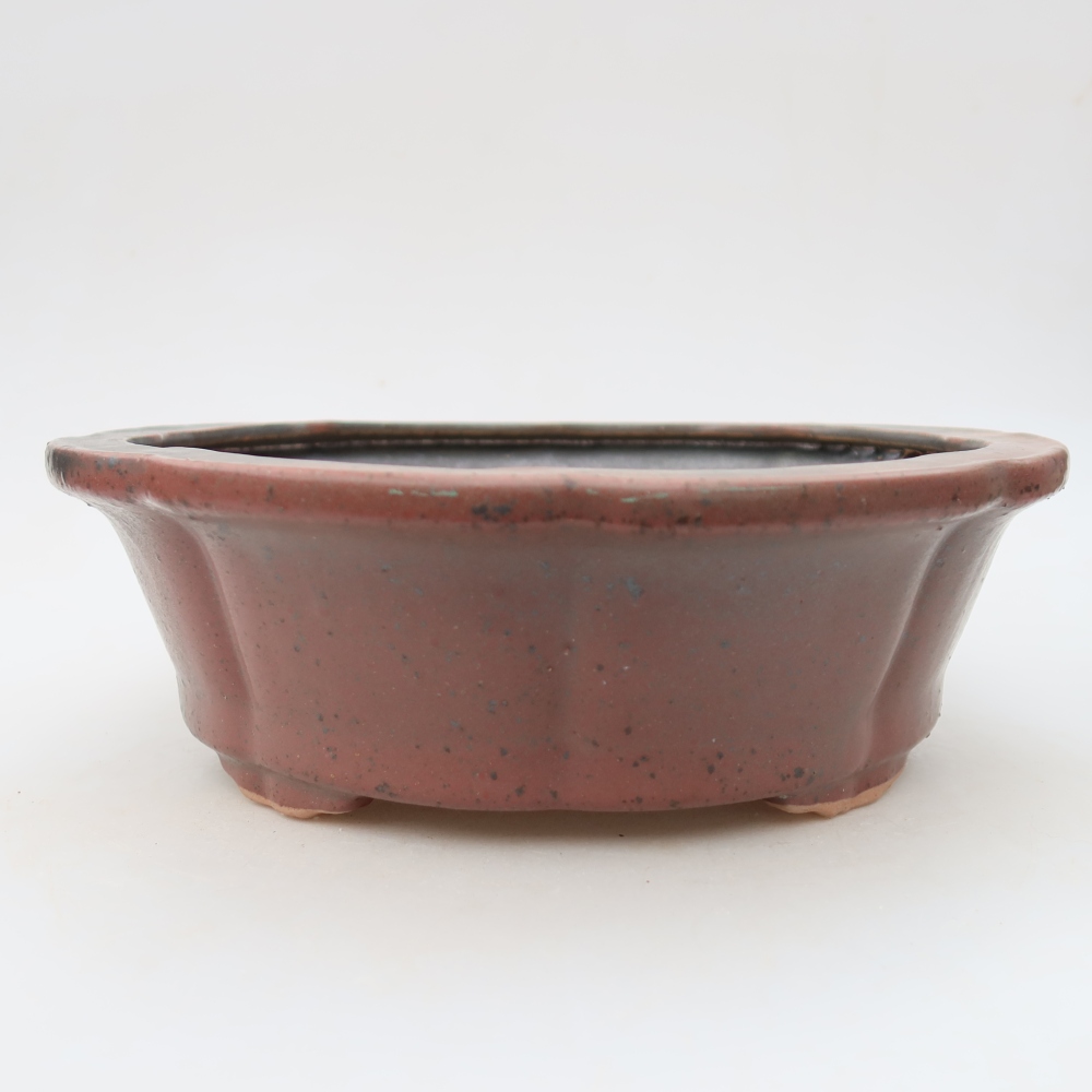 Bol à bonsaï en céramique 26,5 x 26,5 x 8,5 cm, rose