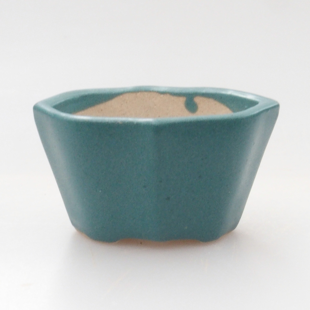 Bol à bonsaï en céramique 6,5 x 5,5 x 4 cm, couleur bleu