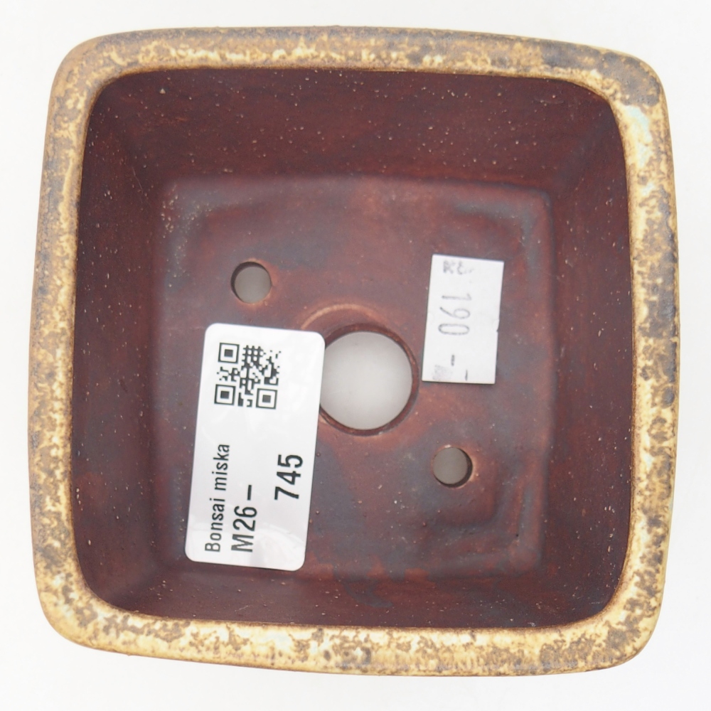 Bol à bonsaï en céramique 8,5 x 8,5 x 5,5 cm, vert