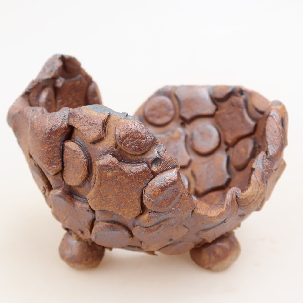 Coquille en céramique 9 x 8 x 5,5 cm , couleur marron