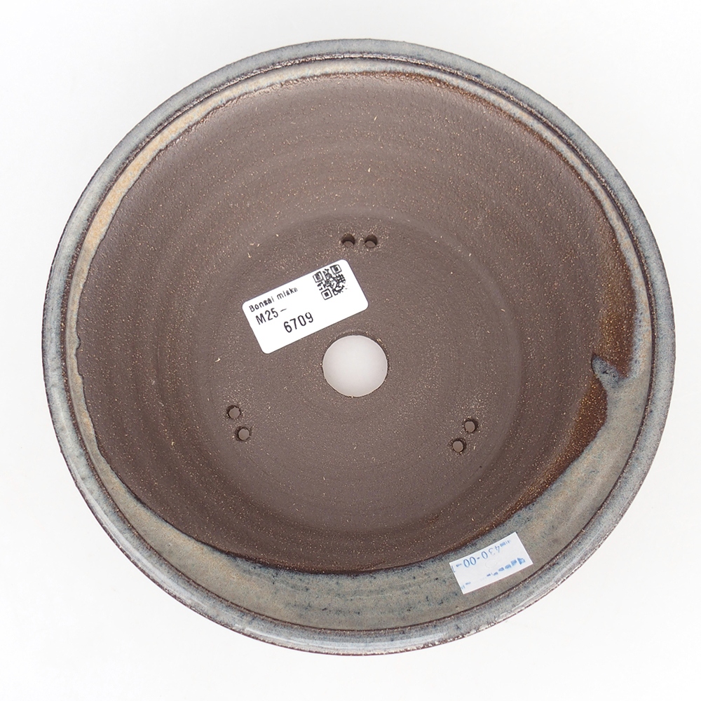 Bol à bonsaï en céramique 19 x 19 x 6 cm, gris