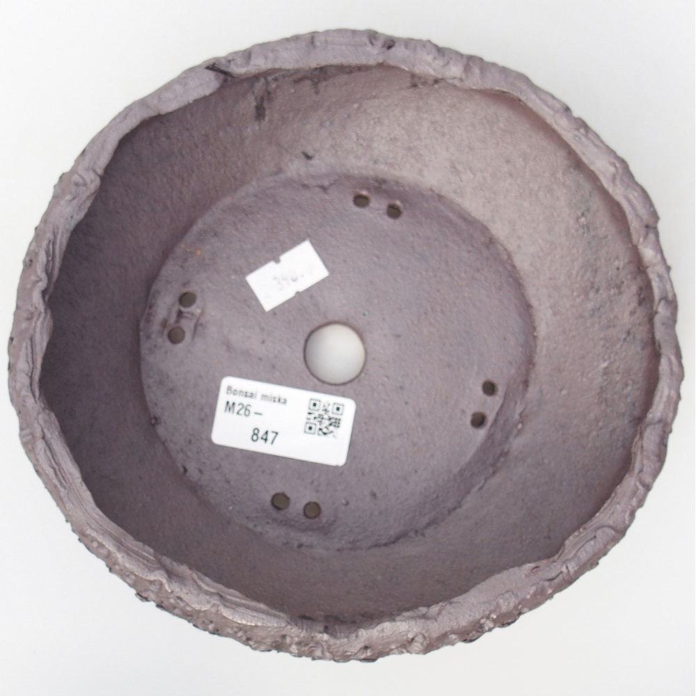 Bol à bonsaï en céramique 18 x 17 x 5 cm, couleur métal